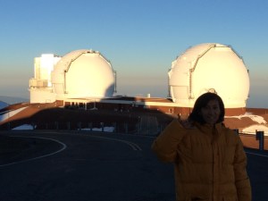 Subaru Telescope and me at the summit of Mauna Kea