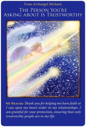 その人は信頼できます／The person you're asking about is trustworthy 大天使ミカエルオラクルカードより