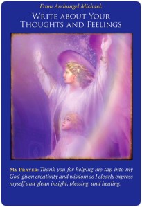 Write about your thoughts and feelings ~ Archangel Michael Oracle Cards