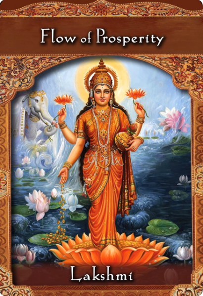 Flow of Prosperity from Lakshmi of Ascended Masters Oracle Cards