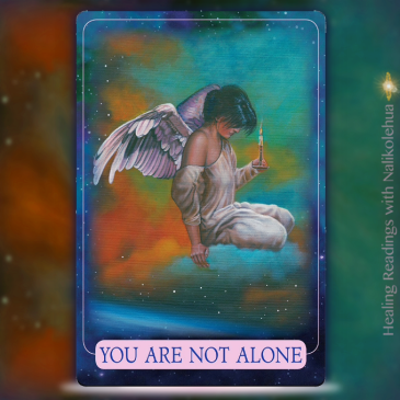You are not alone of the Indigo Angel Oracle Cards