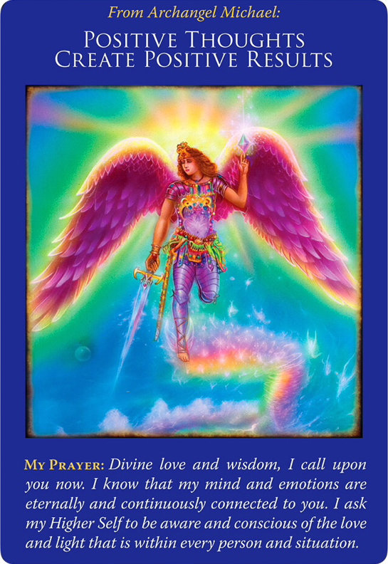 ポジティブ思考がポジティブな成果を創る／Positive Thoughts Create Positive Results 大天使ミカエルオラクルカードより