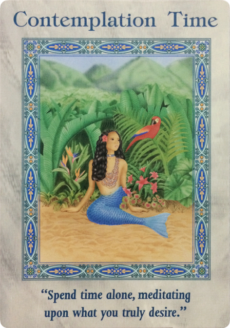 《じっくり考えるとき／Contemplation Time》マジカルフェアリーオラクルカードより
