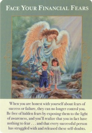 経済的な恐れに向き合う／Face Your Financial Fears　エンジェルオブアバンダンスオラクルカードより