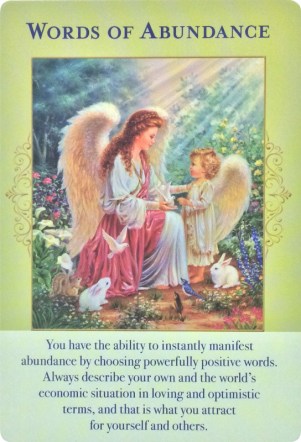 豊かさの言葉／Words of Abundance　エンジェルオブアバンダンスオラクルカードより
