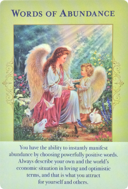 《豊かさの言葉／Words of Abundance》エンジェルオブアバンダンスオラクルカードより