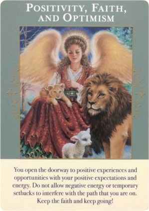 ポジティブさ、信念、楽観主義／Positivity, Faith, and Optimism　エンジェルオブアバンダンスオラクルカードより