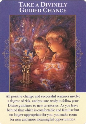 神聖な導きでチャンスをつかむ／Take a Divinely Guided Chance　エンジェルオブアバンダンスオラクルカードより