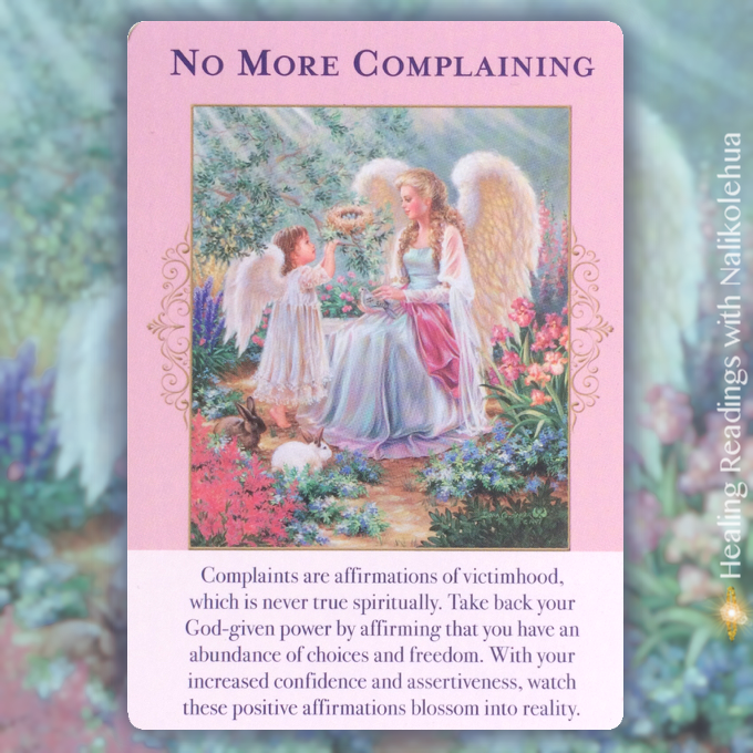 No More Complaining from the Angels of Abundance oracle cards