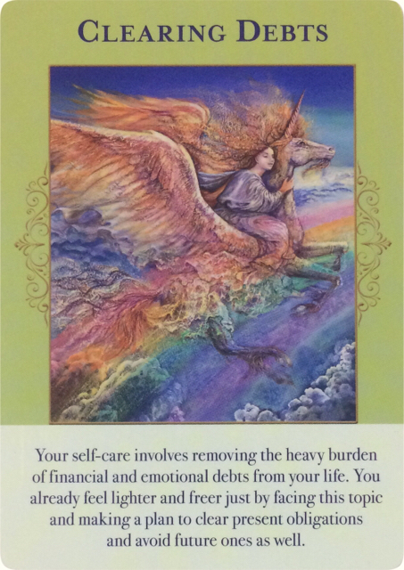 借りをなくす／Clearing Debts  エンジェルオブアバンダンスオラクルカードより