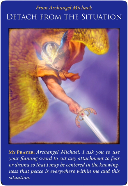 この状況から退く／Detach from the Situation 大天使ミカエルオラクルカードより