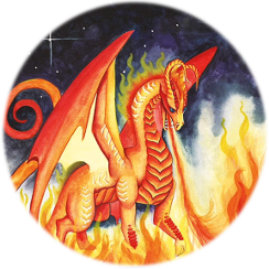 Fire Dragon from Dragon Oracle Cards