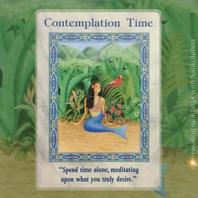 マーメイド＆ドルフィンオラクルカードより《Contemplation Time じっくり考える時》カード