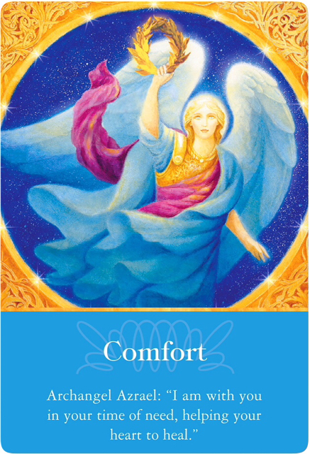 Comfort from Archangel Azrael of Archangels Oracle Cards