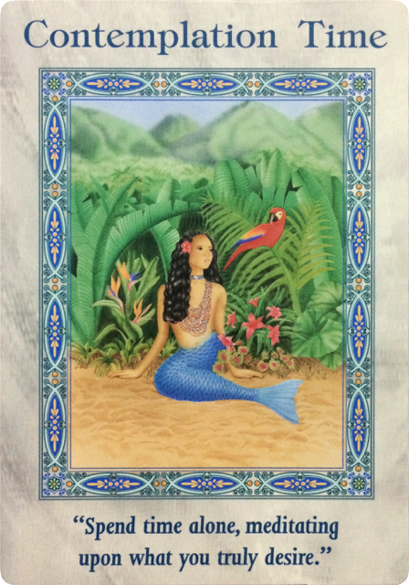 《じっくり考える時間／Contemplation Time》マーメイド＆ドルフィンオラクルカードより
