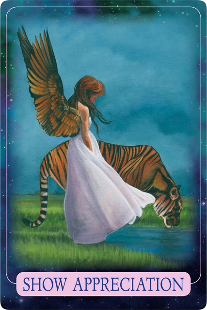 《SHOW APPRECIATION／感謝の気持ちを表す》インディゴエンジェルオラクルカードより