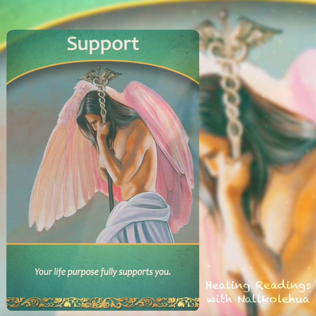 Support card from Life Purpose oracle cards by Doreen Virtue
