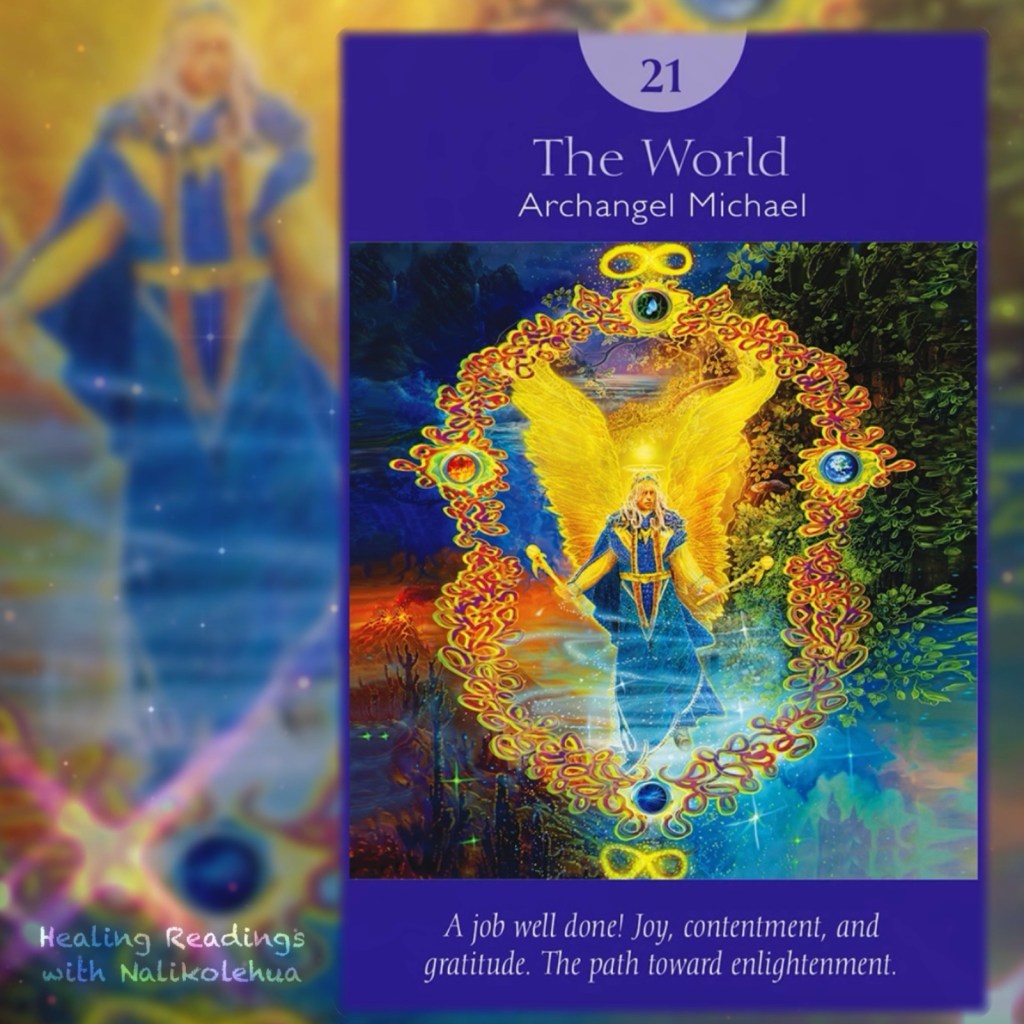 《The World 世界》Archangel Michael 大天使ミカエル カード　〜エンジェルタロットカードより